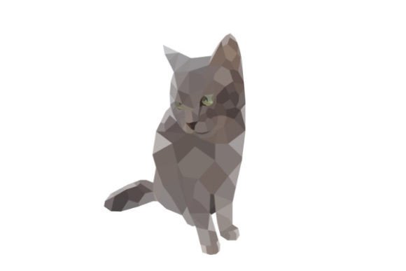 Download Realistic Cat Polygon Art - Premium Resources